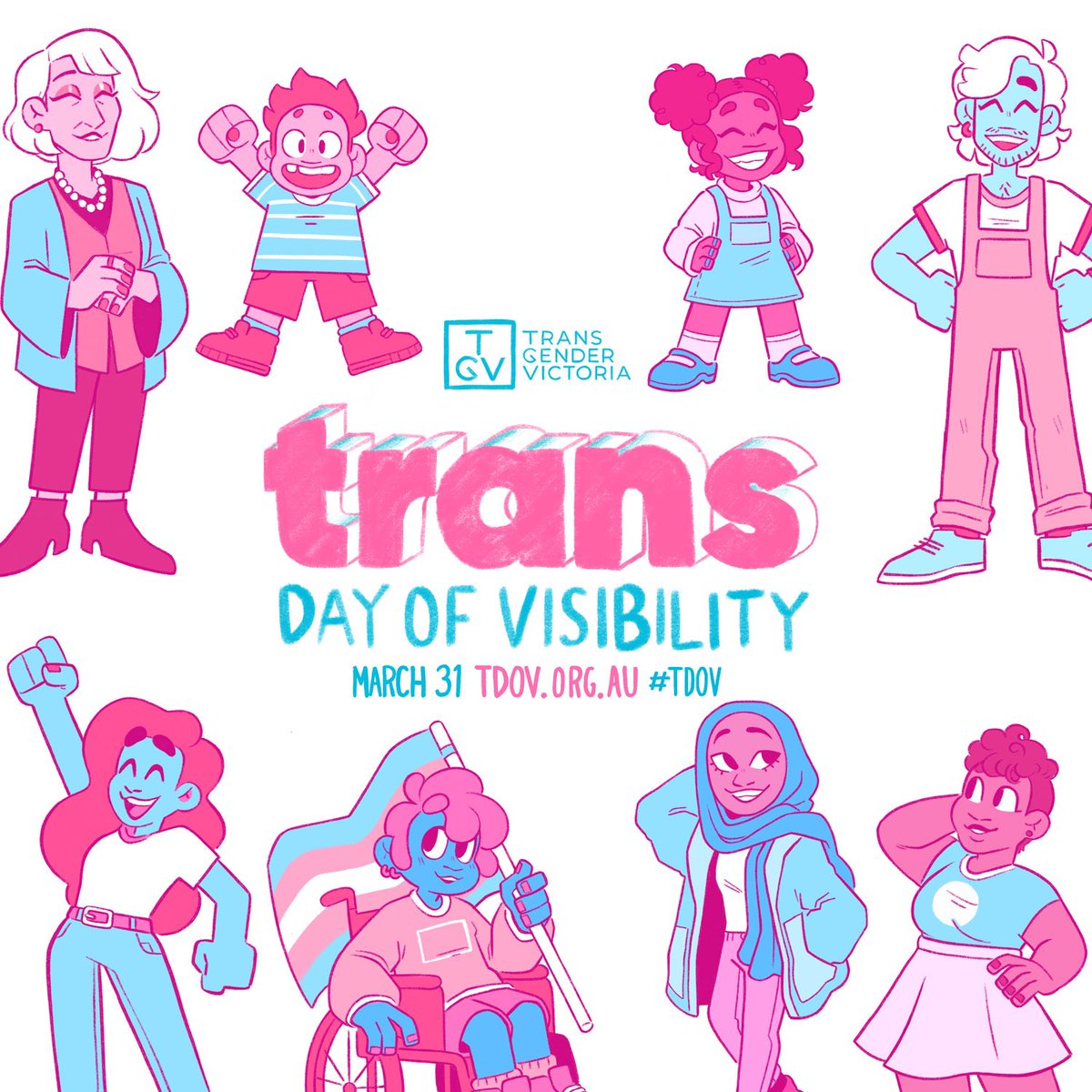 transgendervic's tweet photo. Today, March 31st, is Trans Day of Visibility!

#TDOV is a day all about celebrating trans identity, community, and visibility. It’s about centring pride and amplifying representation for gender diverse communities. https://t.co/t7hipRQKvg