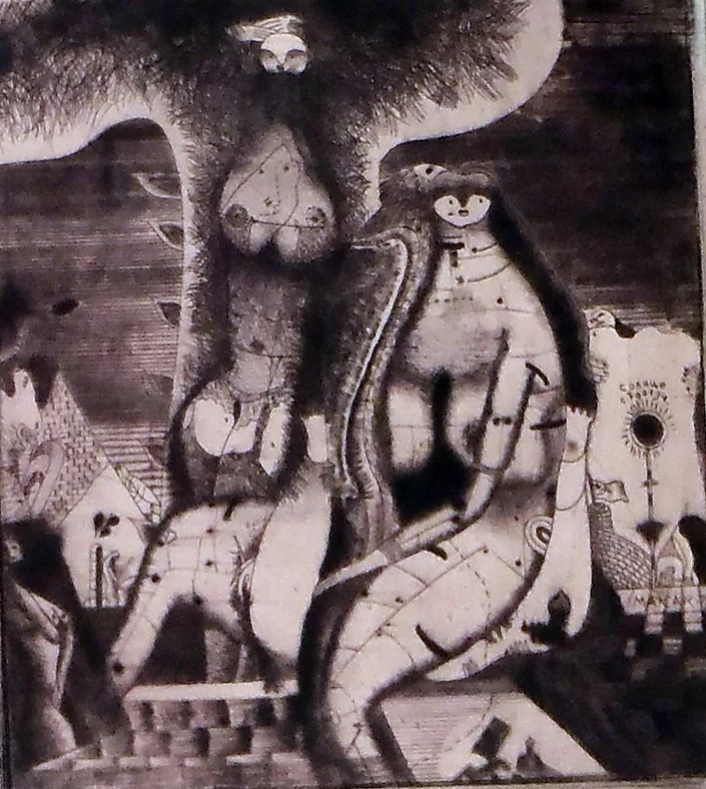 #Original #Artworks with #NFT 

Vladimir Makarenko,   (born1943)
#Spring and #bodycare  
#Etching paper