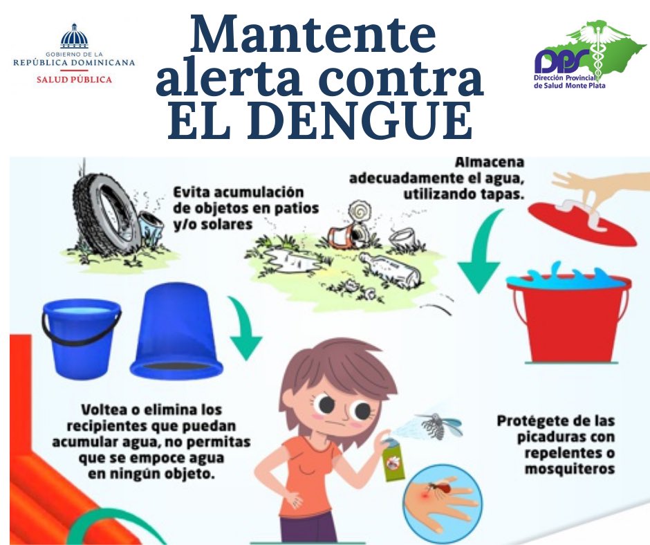 dpsmonteplata's tweet photo. Recuerda : La Salud es un compromiso de todos y todas , vamos a crear conciencia y elimínenos los posibles criaderos de mosquitos. #VamostodoscontraelDENGUE https://t.co/8qJIGlbMeB
