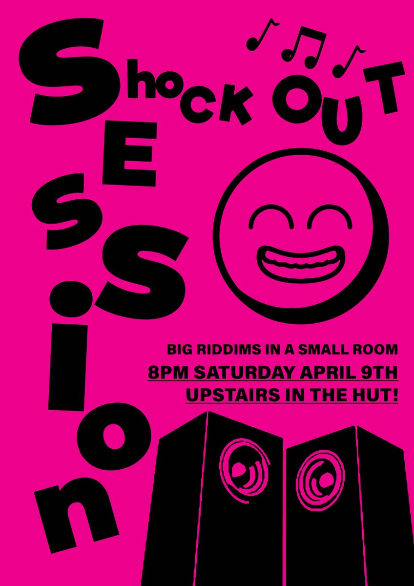 Another wee session in the works. For April we are hitting The Hut bringing big riddims into a small room with Holler &amp; Luups on the decks all night. Free in! Be sound and buy pints to keep The Hut bossman happy out.