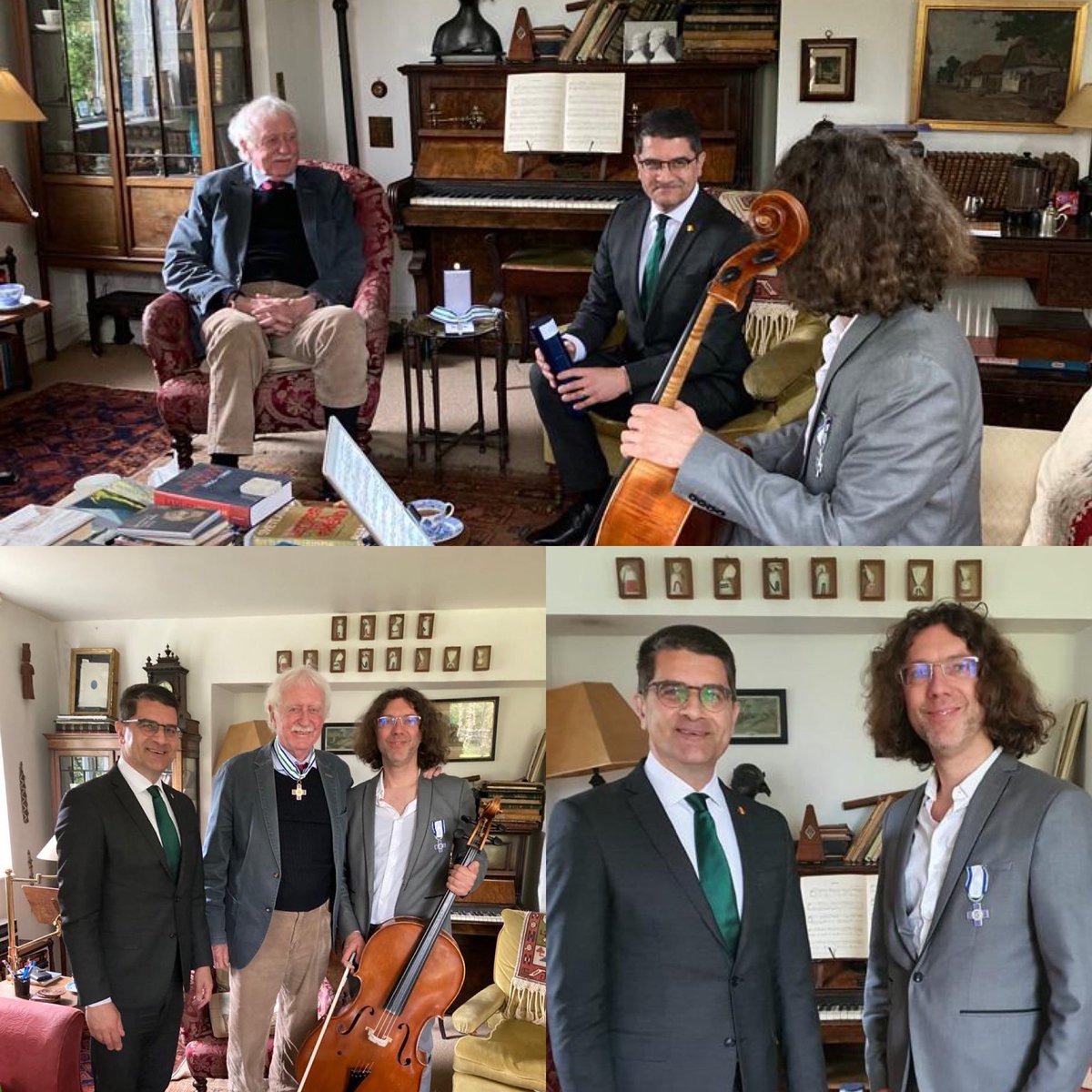 RTE CONTEMPO QUARTET (@rtecontempo) on Twitter photo A quartet with strong Romanian connections: an Ambasador, a Knight, a Knight to be & a cello! Honored to be part of the #RomanianEmbassy ceremony of conferring the knighthood to the great #JohnFairleigh <a href="/RteContempo/">RTE CONTEMPO QUARTET</a> <a href="/VisionCello/">CelloVision Project</a> <a href="/enescufestdub/">EnescuFestivalDublin</a> <a href="/GalwayMusicRes/">Galway Music Residency</a> A quartet with strong Romanian connections: an Ambasador, a Knight, a Knight to be & a cello! Honored to be part of the #RomanianEmbassy ceremony of conferring the knighthood to the great #JohnFairleigh <a href="/RteContempo/">RTE CONTEMPO QUARTET</a> <a href="/VisionCello/">CelloVision Project</a> <a href="/enescufestdub/">EnescuFestivalDublin</a> <a href="/GalwayMusicRes/">Galway Music Residency</a>