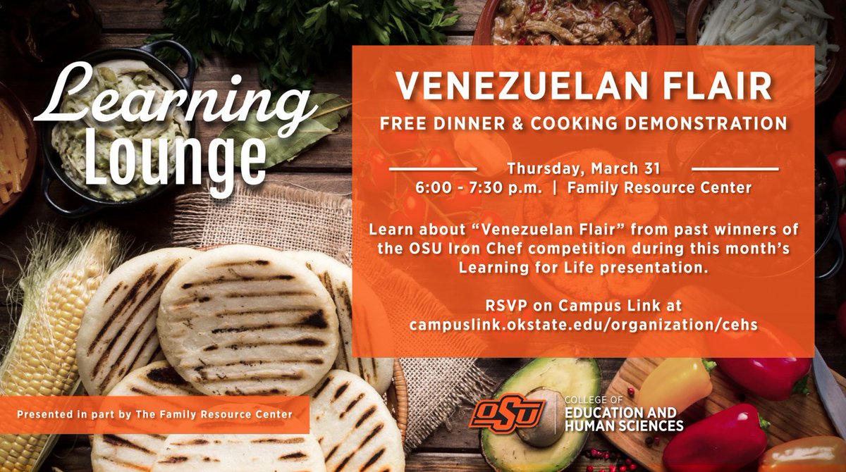 Check out this nutritious and delicious opportunity! 😋

#okstate #nutritionalscience #osuironchef #peoplepassionpurpose