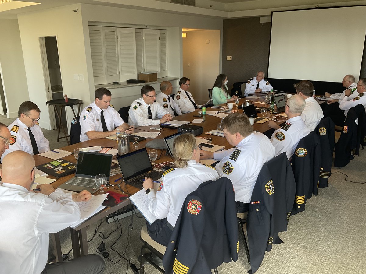 BCFireChiefs's tweet photo. FCABC Executive Board met in Victoria today for the return of our "Government Relations Day".  
Presentations from BC Wildfire, Building Standards and Safety and the OFC #partnerships #collaboration #workingtogether https://t.co/1fCDZwsCaC