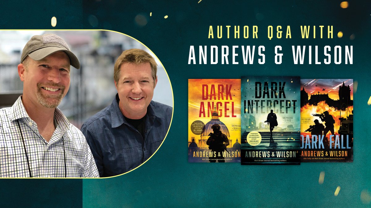 Don't miss tonight's author Q&A with @BAndrewsJWilson as they discuss their Shepherd series with us! Join now: tyndale.life/AndrewsWilsonA…