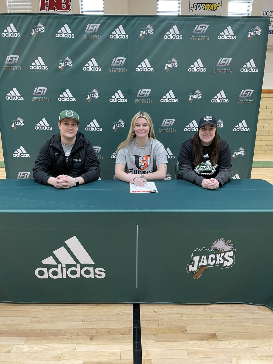 DCB_WHockey's tweet photo. Ladyjacks Sophomore Crystal Wale has signed a letter of intent to transfer to @JimmieKnight @JimmieAthletics @uj_whockey Crystal will continue to play hockey while pursuing a degree in Nursing. Congrats Crystal! We will miss you! https://t.co/gCCrgdkk3P