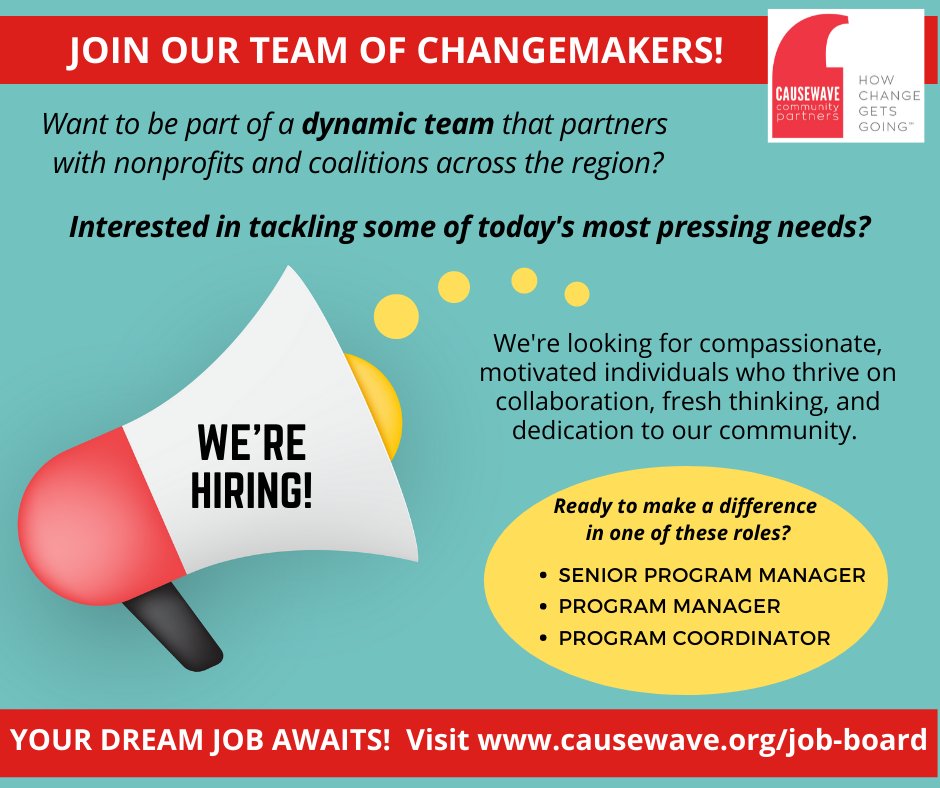 Causewave's tweet photo. Thinking about a career move? Causewave is seeking changemakers at https://t.co/oDznVJE5Jk https://t.co/86UXxeiFZb