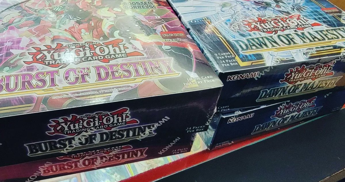 Fanboygamingcom's tweet photo. More Brilliant Stars booster packs ate back in stock along with more Yugioh products. #Pokemon #Yugioh #tcg #brilliantstars #dawnofmajesty #burstofdestiny #otayranch #chulavista https://t.co/1jnpVGjfXL