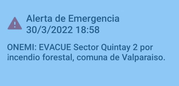 INF0SCHILE's tweet photo. ⚠️#Valpo ONEMI Emite Alerta de #Evacuación Para el Sector de Las #Docas #LagunaVerde Por 🔥#I.F https://t.co/ck91aYbBwI