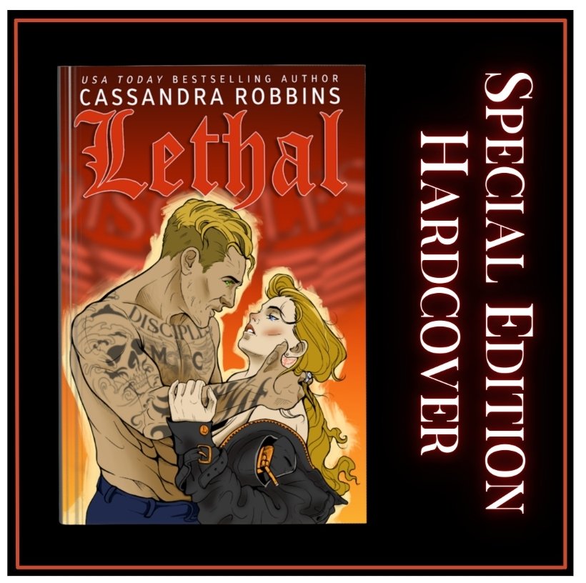 CautionUnstable's tweet photo. SURPRISE COVER REVEAL!!!
CHECK OUT this STUNNING cover for LETHAL by USA Today bestselling author @CassFayeRobbins!

THIS SPECIAL EDITION HARDCOVER is NOW AVAILABLE!!! Grab this gritty, age-gap, MC standalone romance TODAY!!

ORDER HERE: https://t.co/PgMUOe0pes https://t.co/ytwPrY3uxv