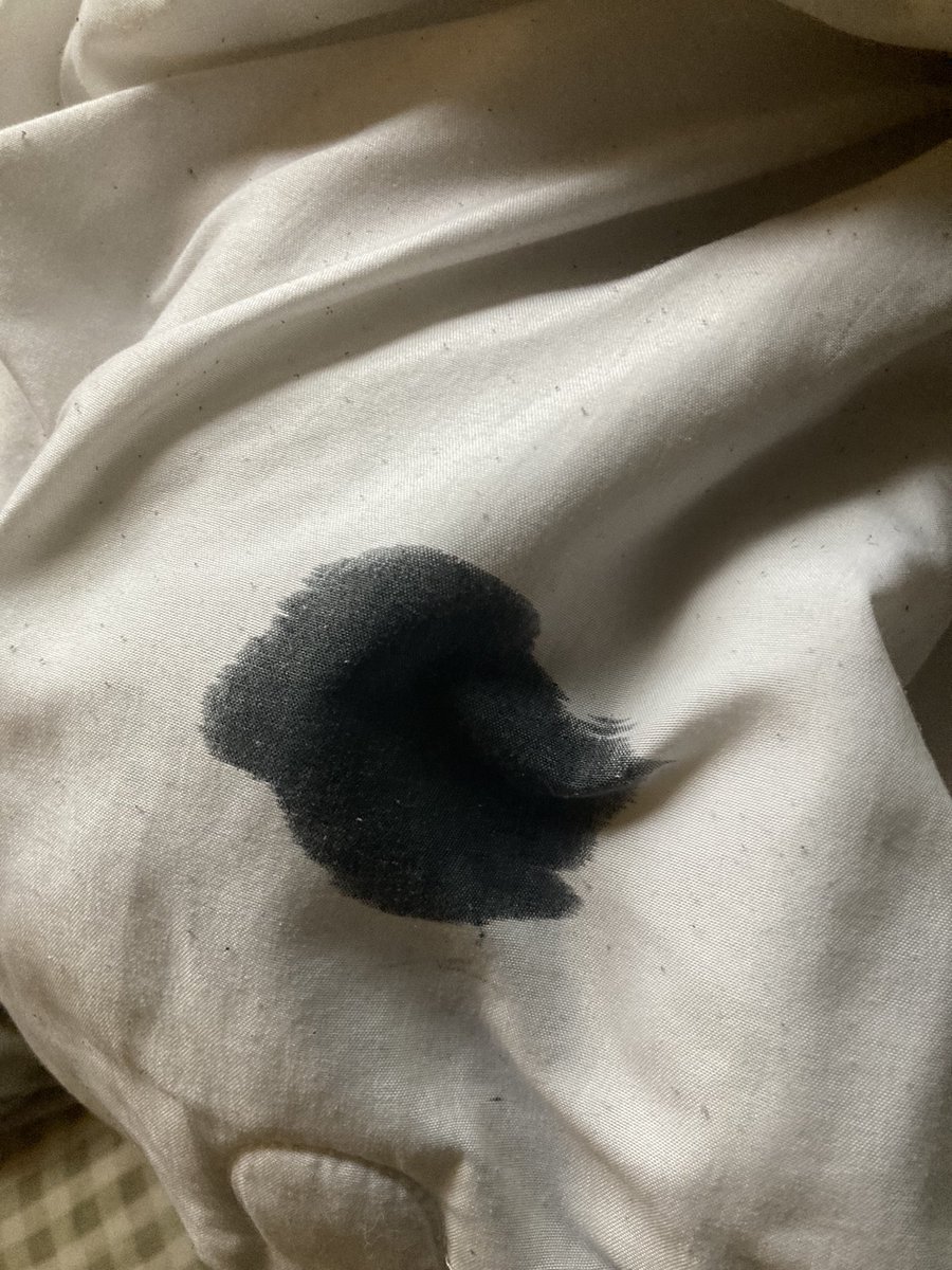 PurdumRen's tweet photo. ahhh the pain of being a writter whose writting space is a bed…. and accidentally falling asleep with open pens… #UNGintcompMD https://t.co/o7deHoyXvo
