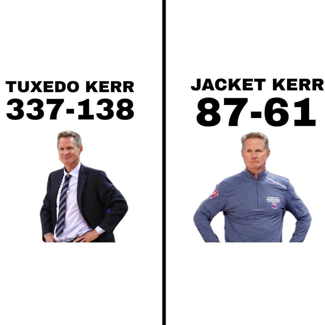 GSWReddit's tweet photo. Bring back the suit!

shared by xNOTsoSLIMshady https://t.co/SQjBYDlG83