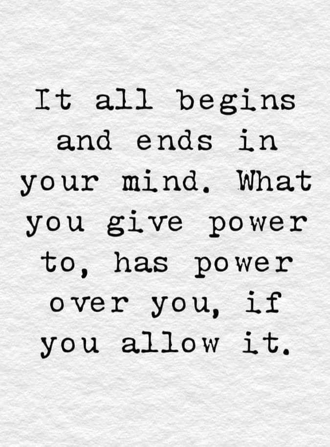 #RecoveryPosse 

The situation is not the issue. Your thoughts about the situation is. Change your thoughts and your situation changes.