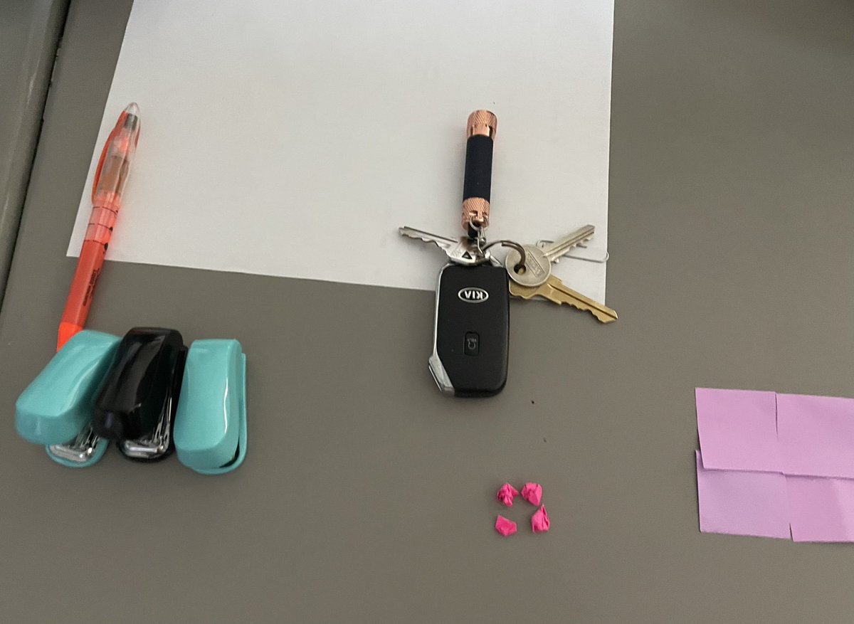 MeredithBarkley's tweet image. My ##apbiology teacher friends will appreciate how resourceful my Ss were in building models today… I’ve never seen bottle caps, lip gloss, &amp;amp; pistachio shells put to such great use alongside GPCR paper models @rcsbPDB @ocsjackets @OHSJackets1 🐝 #barkleybiology