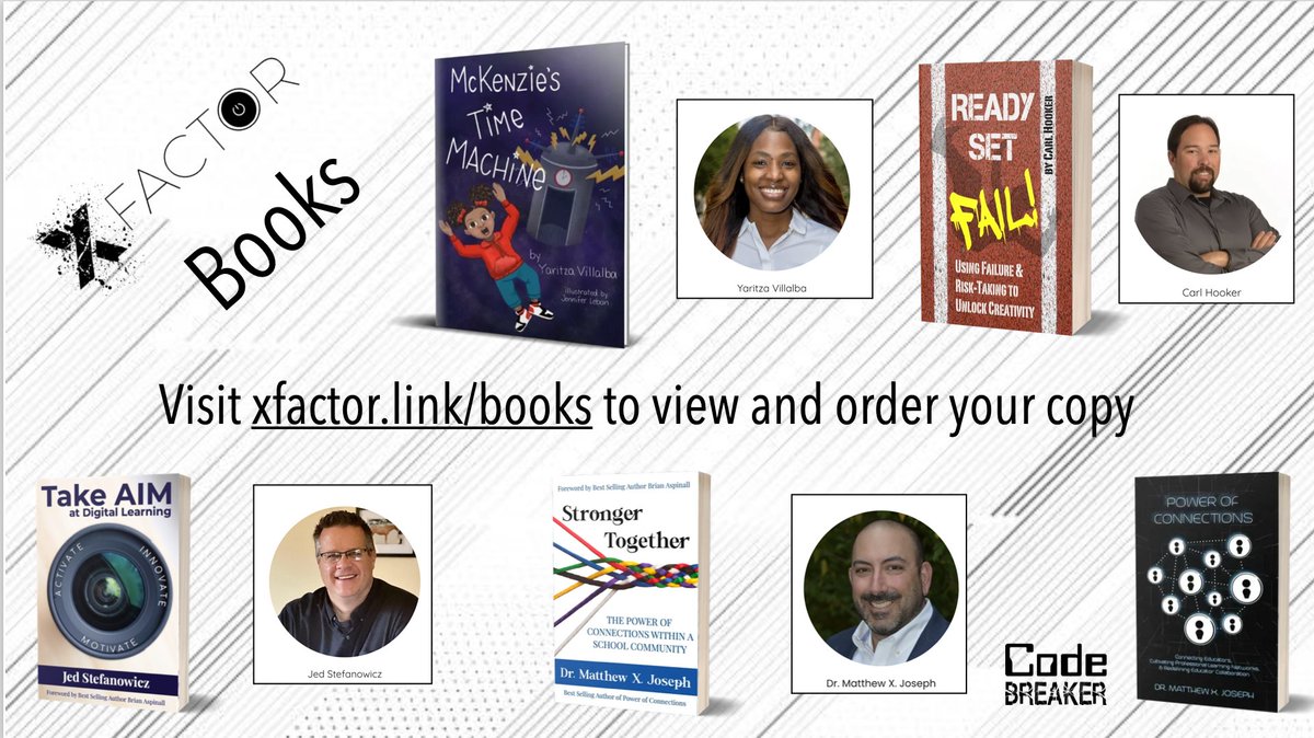 Dr. Matthew X. Joseph (@matthewxjoseph) on Twitter photo Honored to collaborate with impactful educators like @inc_yv @Stefanowicz135 + <a href="/mrhooker/">Carl Hooker</a> to support our field. Of course <a href="/RavesiWeinstein/">C. Ravesi-Weinstein</a> @mrsleban + Sarah Laliberte our amazing editors + illustrator. Visit xfactor.link/books to view + order your copy #Xfactor #codebreaker Honored to collaborate with impactful educators like @inc_yv @Stefanowicz135 + <a href="/mrhooker/">Carl Hooker</a> to support our field. Of course <a href="/RavesiWeinstein/">C. Ravesi-Weinstein</a> @mrsleban + Sarah Laliberte our amazing editors + illustrator. Visit xfactor.link/books to view + order your copy #Xfactor #codebreaker