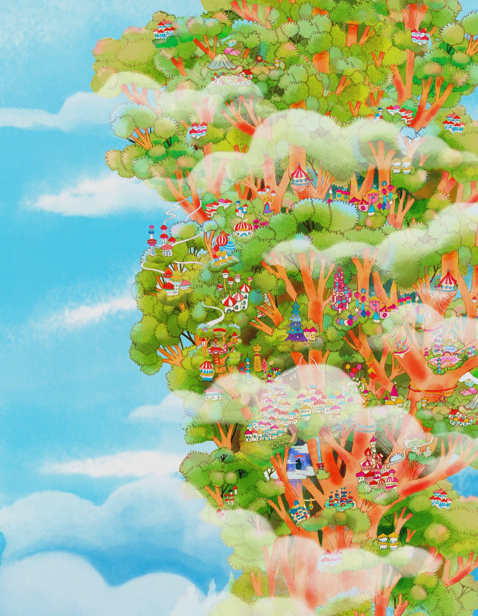 犬ん子 Eテレシャキーン 卒業式の絵は ここからはるか未来に シャキーン の世界が見てくれた方々の想い出と共に 芽吹いて続いていくように どこまでも伸び続けるように 願いを込めて描きました 意外にあの手を描くのにめちゃ時間かかりました 14