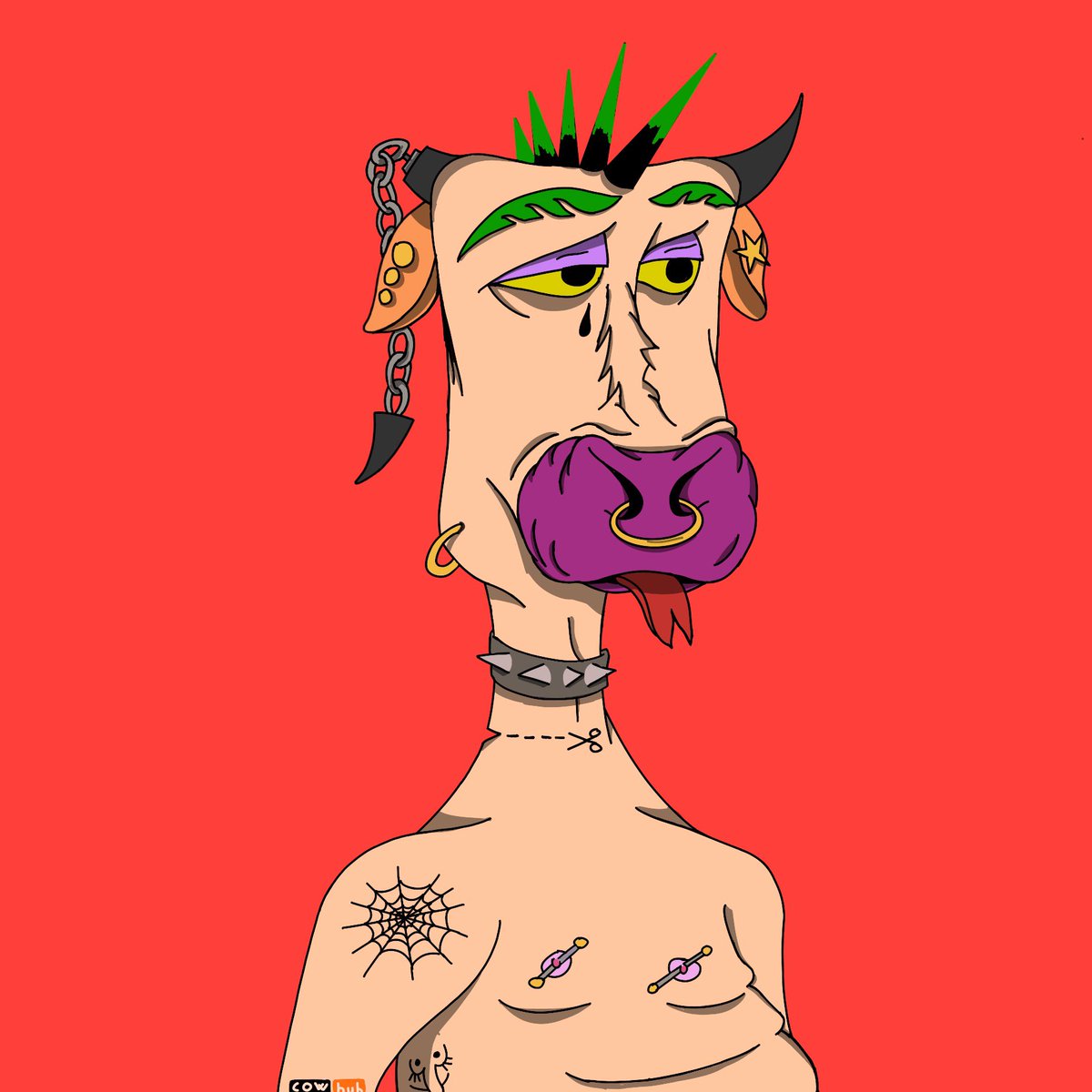 PrjctCryptoCows's tweet photo. NEW #NFT ! PUNKY COW #6 , Only 10$. Opensea link ➡️ https://t.co/kLlVlhgXa1 https://t.co/XA1dbZbrsY