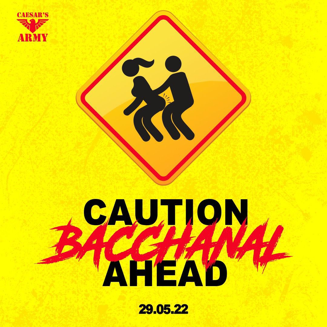 caesarsarmy's tweet photo. 🚨🚧 𝐂𝐀𝐔𝐓𝐈𝐎𝐍 🚧🚨

𝗕𝗔𝗖𝗖𝗛𝗔𝗡𝗔𝗟 𝗔𝗛𝗘𝗔𝗗 ➡️🥳🤸🏽 𝟮𝟵.𝟬𝟱.𝟮𝟮

This Is Not A Drill❗

Stay tuned for more details.🎖

#CaesarsArmy 
#BacchanalArmy
#BacchanalRoad
#WeAreRoman
#WeAreBacchanal https://t.co/aJODOM9GiX
