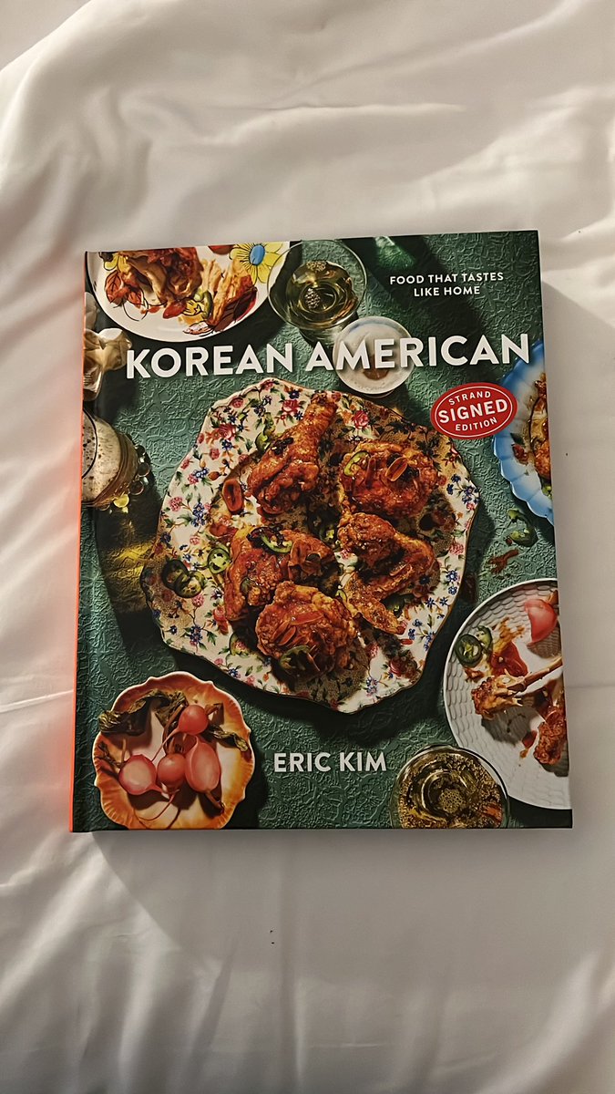 rhodemo's tweet photo. Picked up this cookbook by @ericjoonho. Never before have I personally felt a book intro was talking about me even though my parents aren’t Korean. Guess I’ll be doing some shopping at H-Mart when I get home. https://t.co/d83cv9i5ll