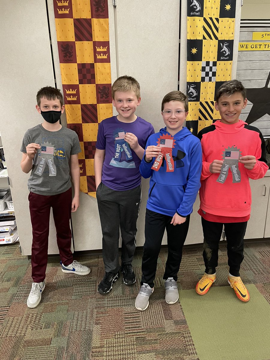 It’s official… Paul Revere is the most influential person in the Revolutionary War. All students did a great competing in our Revolutionary War bracket.