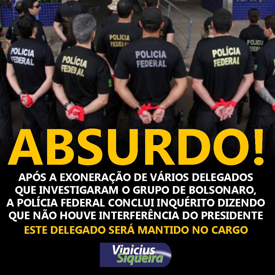 Essa é a Polícia Federal desse desgoverno! #ForaBolsonaroESeuBandoDeCriminosos