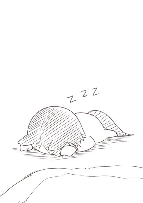 布団にたどり着く前に寝てしまったスぺちゃん 