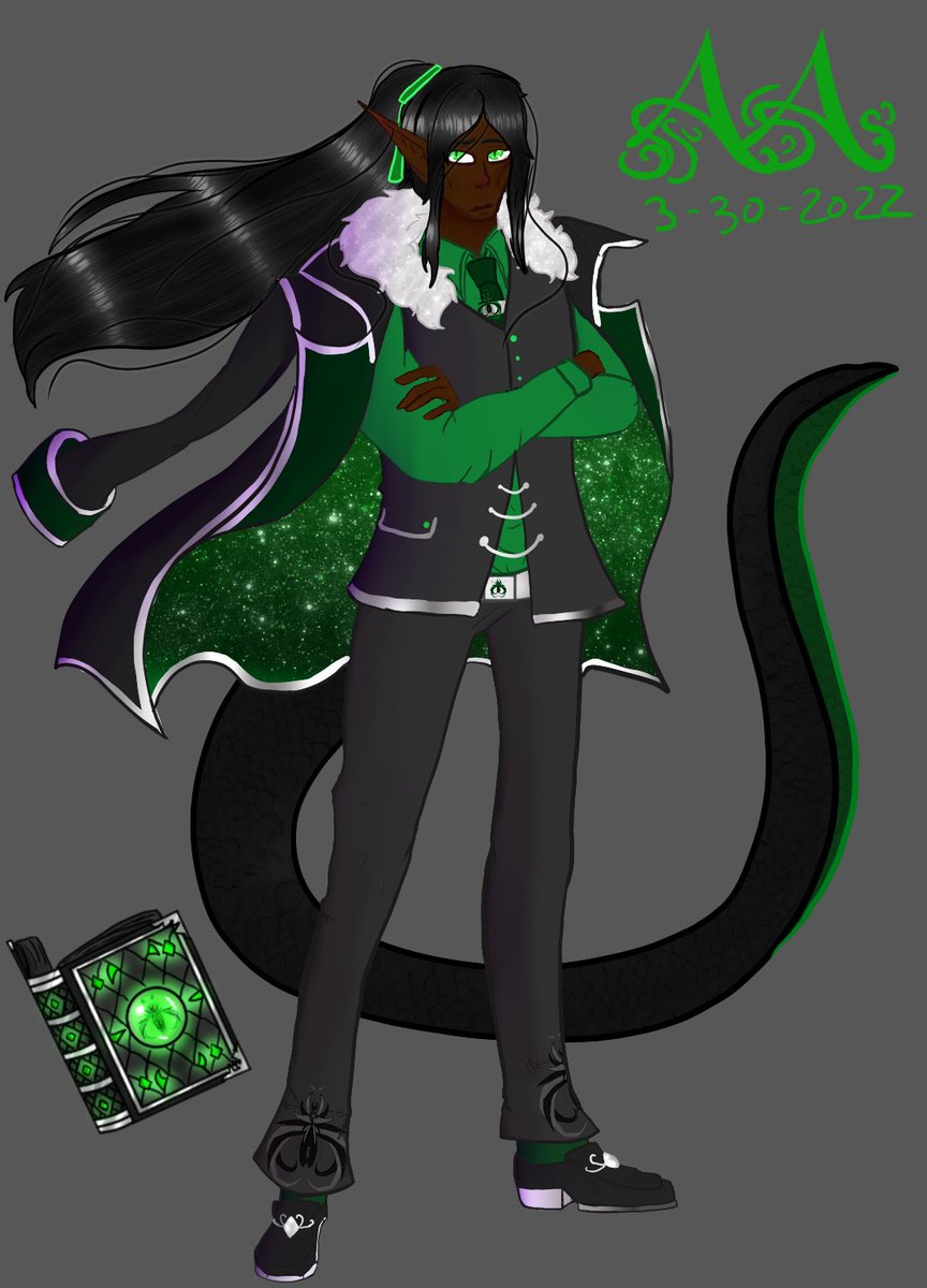 Aura1Arts's tweet photo. This is the new official reference for my god of death Arua Abhor #Arua #Snake #blackcharacterdesign #CLIPSTUDIOPAINT #Kingdesign #OC #originalcharacter #shirtless #LGBT https://t.co/w5F9xGKAmS