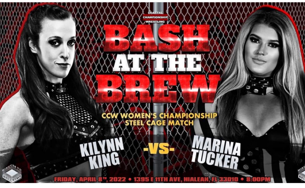 KingSlayer954's tweet photo. Only 9 Days Until The MotherEffinβ King @KiLynnKing Gets Her Hands On The Detroit Barbie @BookMarina25 Inside A #SteelCage For The @CCWFL Womenβs Championship!!!
See You April 8th For Bash At The Brew 15 @UnbrandedBrew!!!
#TheLastTerritory #DetroitBarbie #MotherEffinKing #Bash15 https://t.co/68DEsv3jnI