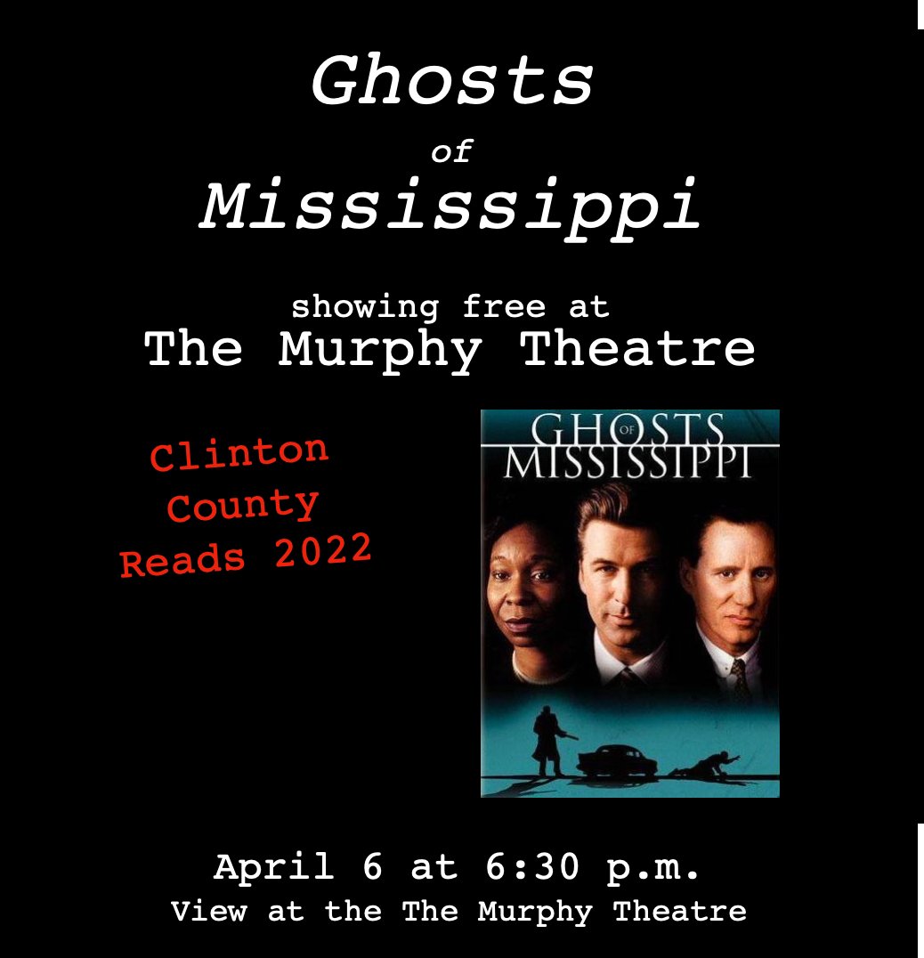 Sabina_Library's tweet image. Join us for a free movie at the historic Murphy Theatre in Wilmington, OH.  
#ClintonCountyReads #ohio