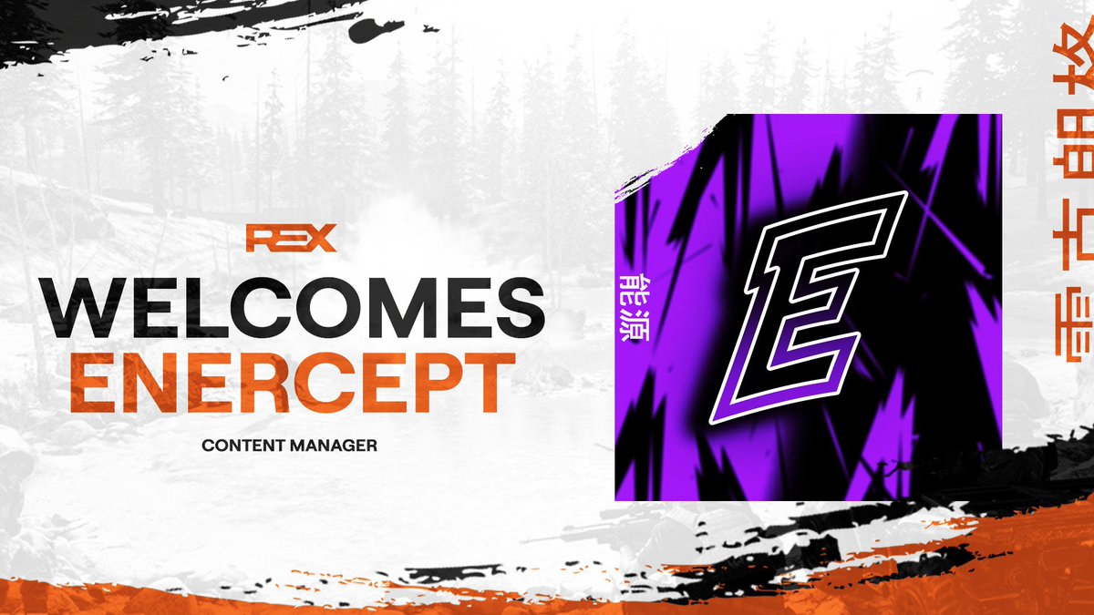 ReXClanGG's tweet photo. Good afternoon everyone! ☀️

We are excited to welcome @EnerceptTV as our newest content manager! 🎥🧡

Expect some amazing content on the ReX Clan Socials soon! 

#WeAreReX ⚫️⚪️🟠 https://t.co/rRHn1gIaew
