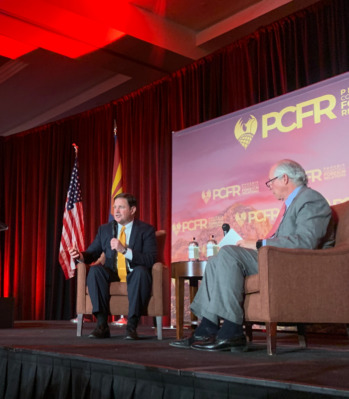 azcommerce's tweet photo. Arizona’s position in the world has never been stronger! Gov. @DougDucey outlined AZ's robust partnerships w/ countries around the world. AZ is an international model for innovation & manufacturing excellence, and we're excited for more opportunities ahead! @pcfrarizona #Isos17 https://t.co/bIu1VfoK60