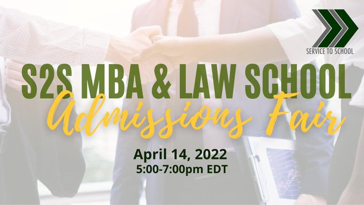 M4L_Network's tweet photo. Student Veterans: Mark your calendars 📆 for the Service to School MBA & Law School Virtual Admissions Fair on April 14, 2022.
To register, visit: https://t.co/eABaCGZu5k
#VeteranStudent #Service2School #Education #MBA https://t.co/k7nSSrbjau