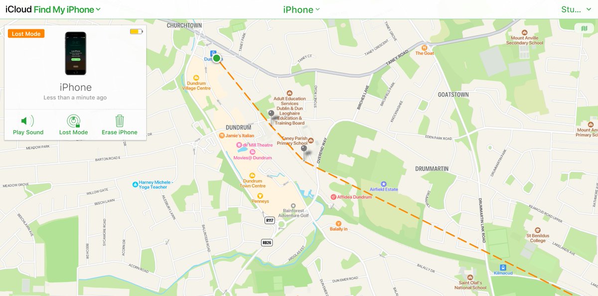 StuartGleasure's tweet photo. @Luas My phone slipped between the carriages and I've been subsequently been watching it travel the luas all evening :/     Time: 11:42pm https://t.co/qK8eU0OKgS