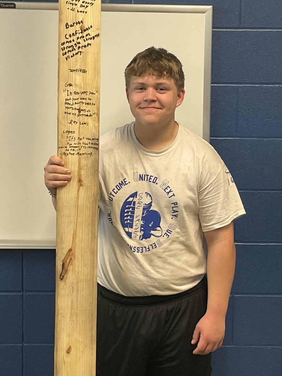 Congratulations Brayden Davis, stud of the week!