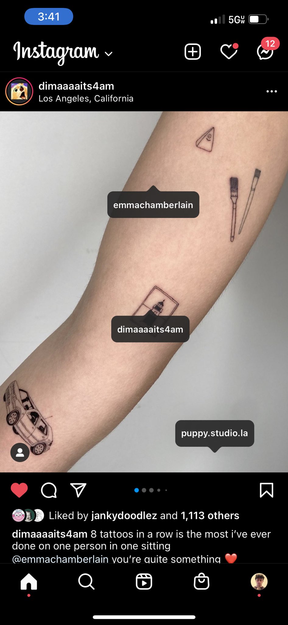 Who Is Emma Chamberlain Tattoo Artist Design And Meaning