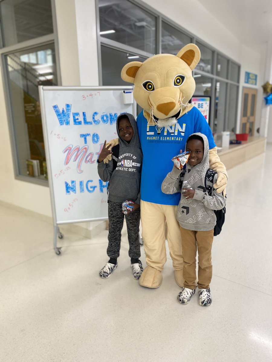 Corey the Conn Cougar made an appearance at #MathNight 🐾💡 #ConnE #CONNmUNITY