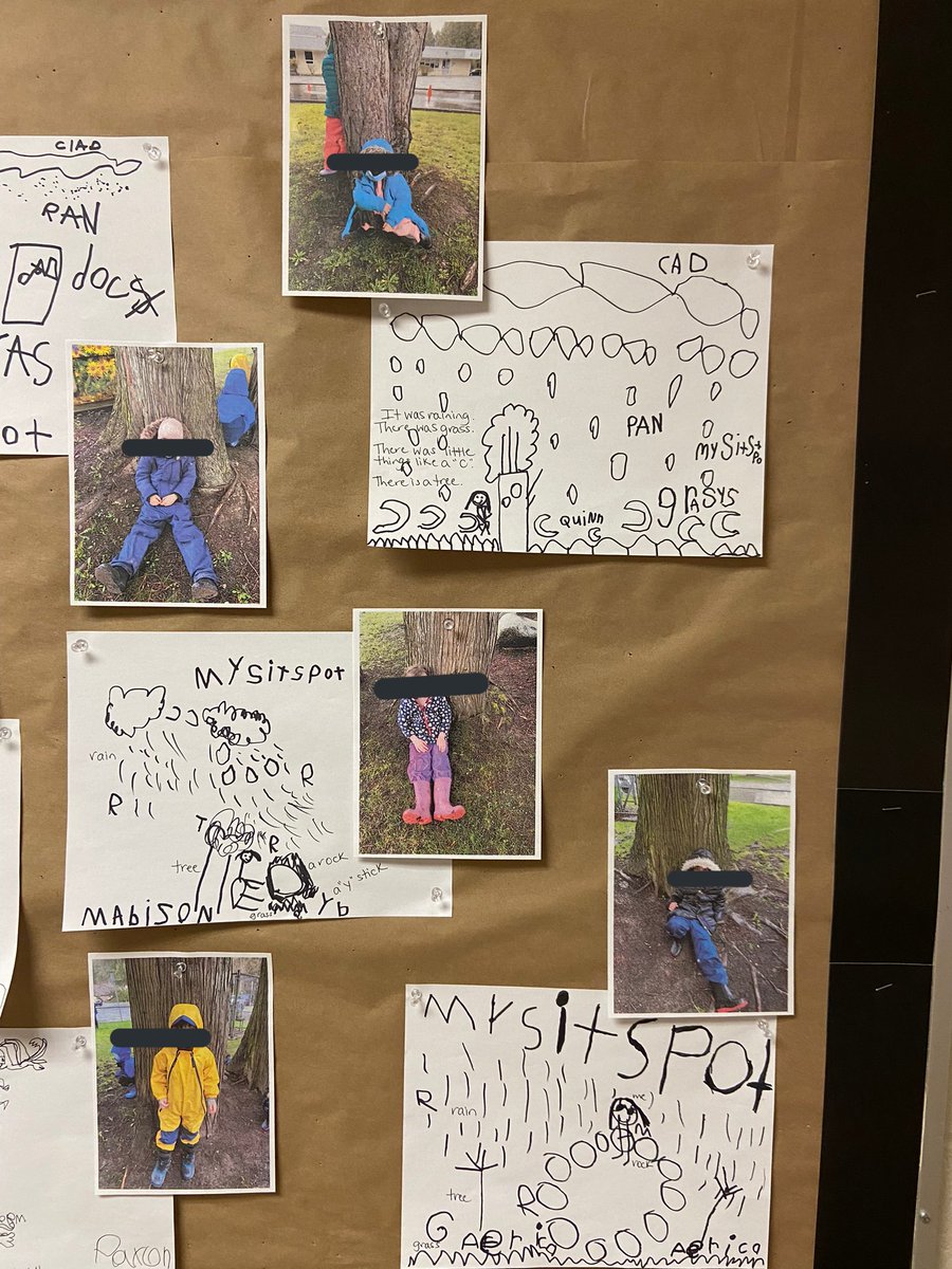 Inspired by the AMAZING <a href="/lkmaclean/">Lauren MacLean - Teach Outdoors</a> we chose a sit spot for ourselves, and began investigating what we noticed. This is only the beginning… #sd37 #deltalearnsoutside