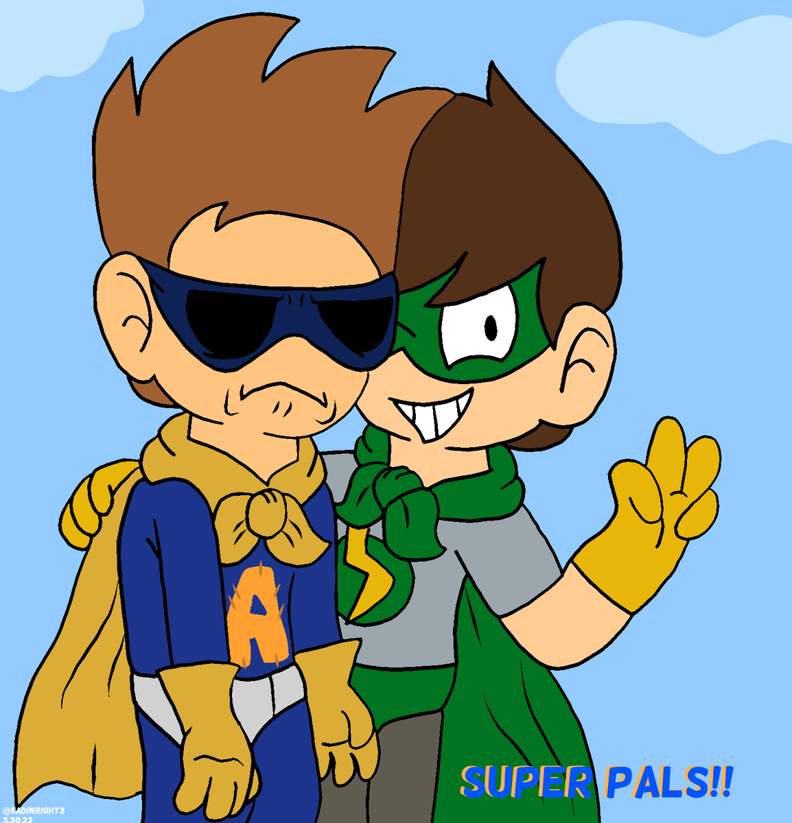 KadiWright3's tweet photo. ✨Super Pals!✨
@Eddsworld #eddsworldfanart #apathyman #superedd #poweredd #digitalart #myart #ArtistOnTwitter #superheroes https://t.co/1Htwpl96KL