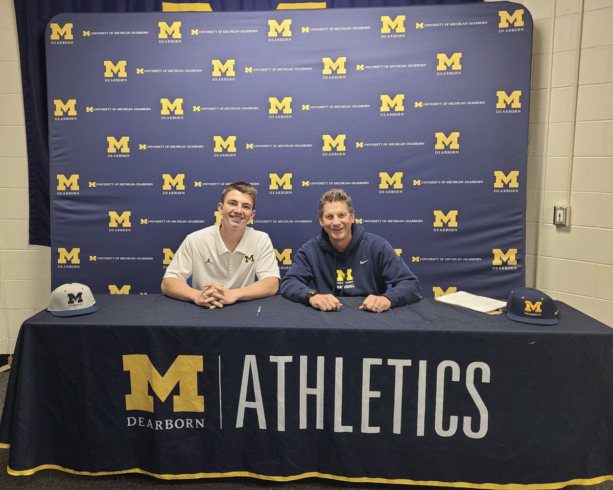 UMDearbornBSB's tweet photo. SIGNED! 🙌〽️

We welcome Conner Reinhold to UMD Baseball!

St. Clair Community College 
Anchor Bay High School 

#GOBLUE https://t.co/IQXB4wSzu5