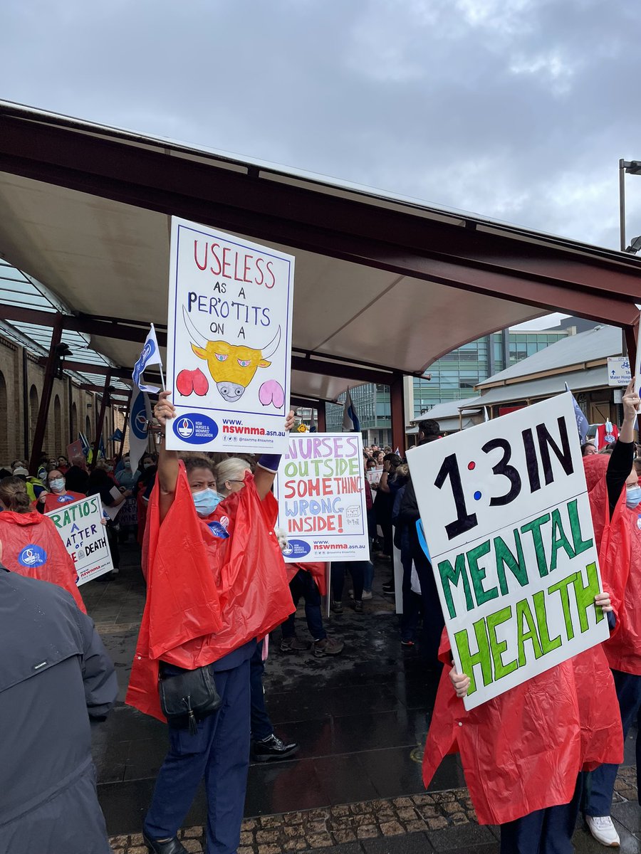 Hunter nurses and midwives getting ready to march in Newcastle for better working conditions and safer staff-to-patient ratios.