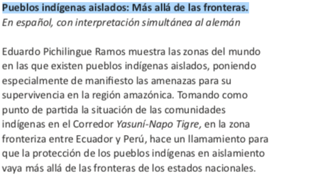 CuencasSagradas's tweet photo. Eduardo Pichilingue Ramos, @epicyasuni, Coordinador de la Iniciativa Cuencas Sagradas en Perú, presentará Pueblos indígenas aislados: Más allá de las fronteras.  
HORA: 7 a.m.
LINK:https://t.co/jR6C5thtYn
@OrpioA @aidesep_org @AmazonHeadwater @FPachamama_Ec @gianella_sa https://t.co/qAecnT9BrZ