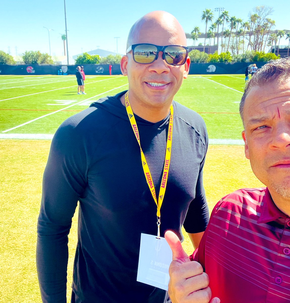 MarcusW_O2V's tweet photo. Great to this Devil at practice today!
#TruDevil
#ASUFootballAlumni
#O2V https://t.co/r6goIPdDol