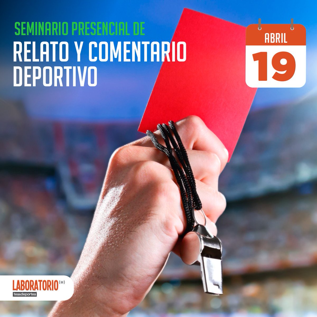 laboratoriotyd's tweet photo. 🎤 Seguimos inscribiendo para el Curso Presencial de Relato y Comentario Deportivo

✅ 30 clases
✅ Práctica final en un estadio
✅ Invitados especiales
✅ Todas las funciones de una transmisión deportiva

+info en https://t.co/IoE9QvVyPm https://t.co/ZGsK3Jzp8J