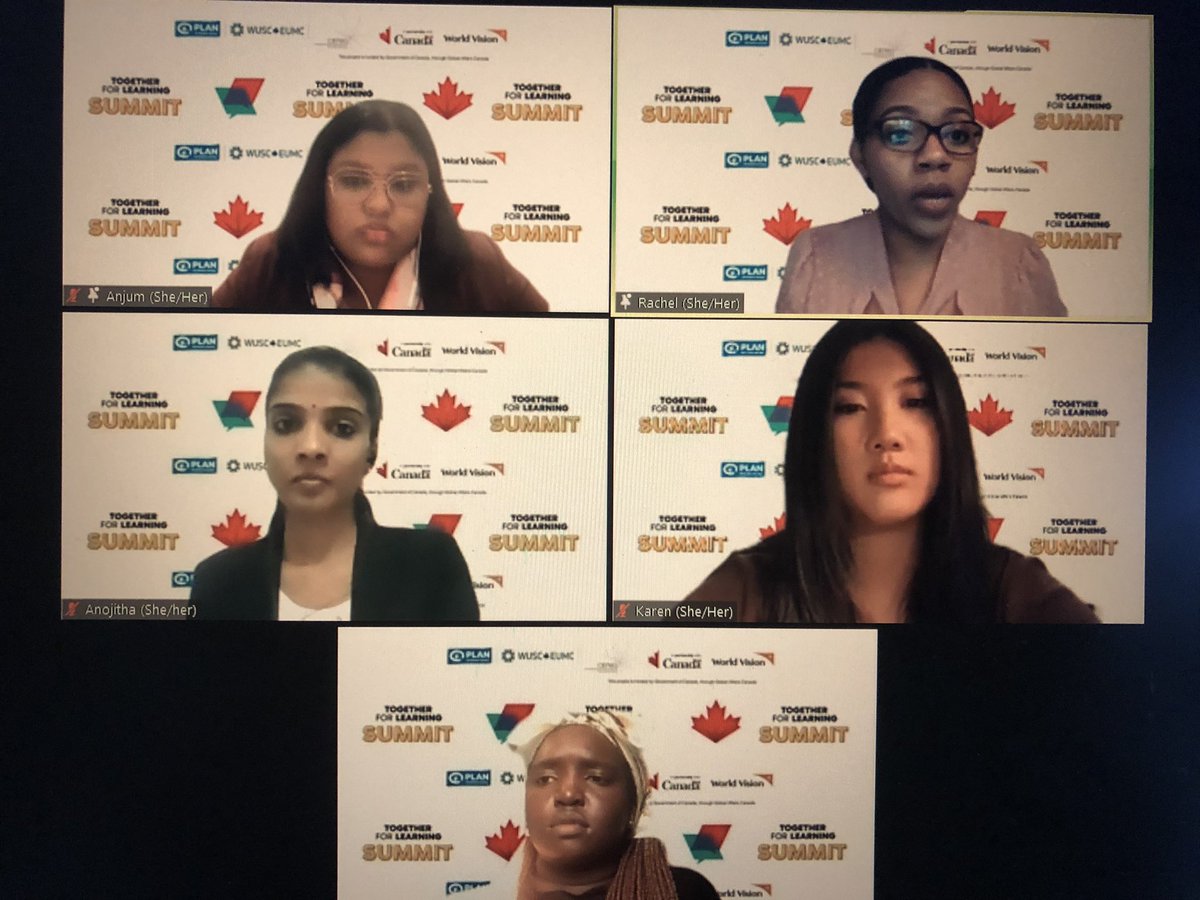 Thanks to these incredible #young #women #advocates for making such powerful and practical recommendations for how all Cdns can support #refugee #education. #togetherforlearning