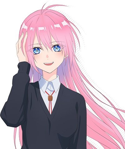 ramudaverse's tweet photo. Today's (female) Ramuda clone of the day is Shikimori from Shikimori's Not Just a Cutie ~✩

She has pink hair with purpleish details, blue eyes and she looks a lot like our Dark Ramuda and the Ramuclones! https://t.co/zlaVHk010U