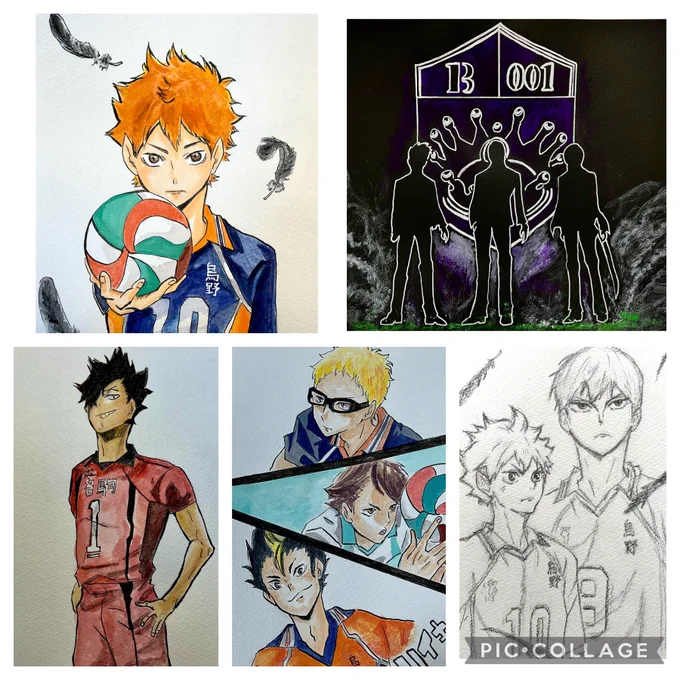 今月は5枚でした
ハイキュー見始めハイキュー月間になりました😝

いつもいいね❤️RTありがとうございます🌸感謝の気持ちでいっぱい💕🙏

*ハイキュー4枚
*ワートリ1枚(二宮隊シルエット)

来月もどうぞよろしくお願いします💓

 #今月描いた絵を晒そう 
#イラスト #模写 