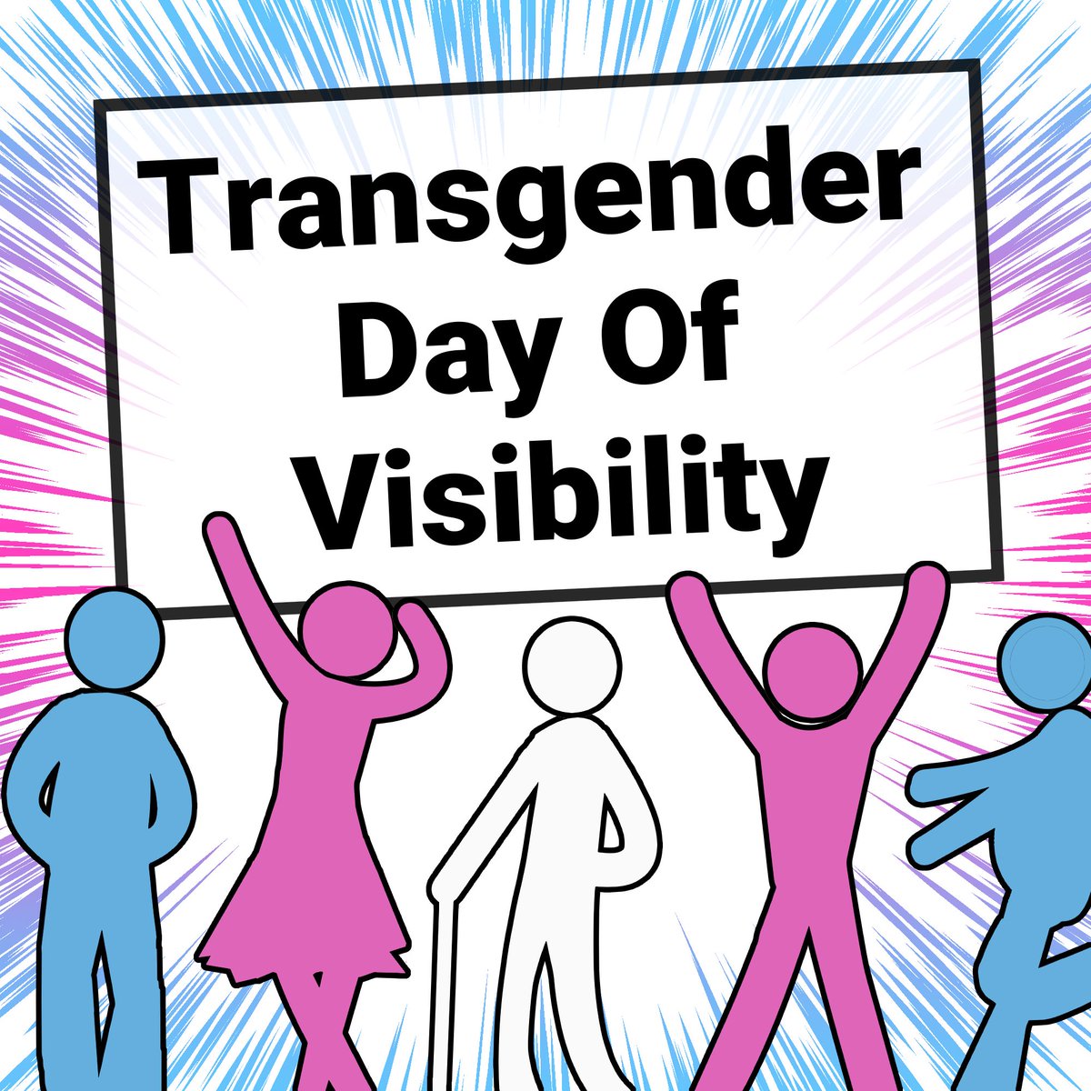 Happy Trans Day of Visibility! Wishing all of our trans members a lovely day, and a reminder that Southampton LGBTQ+ society stands with you always. 
Today is also a great opportunity for cis people to reflect on what they can do to support the trans people in their lives.