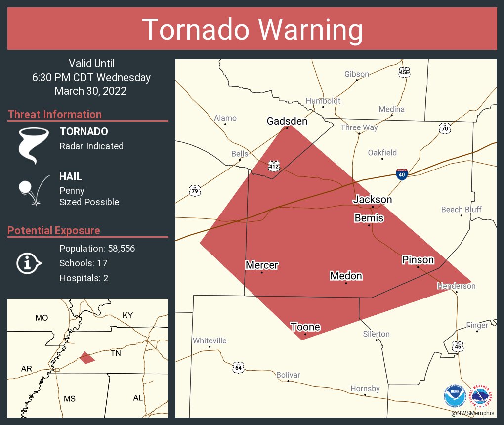 NWS Tornado on Twitter "Tornado Warning continues for Jackson TN
