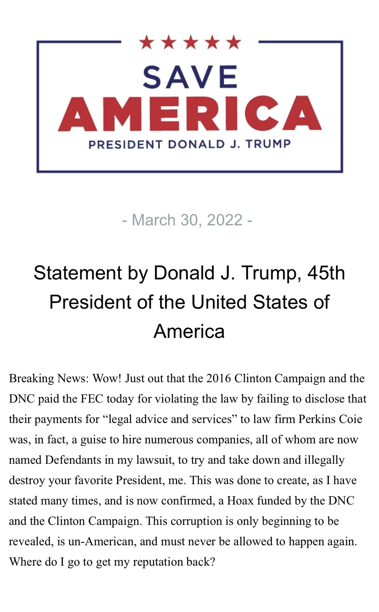 Margo Martin on Twitter: "NEW FROM 45: “Breaking News: Wow! Just out