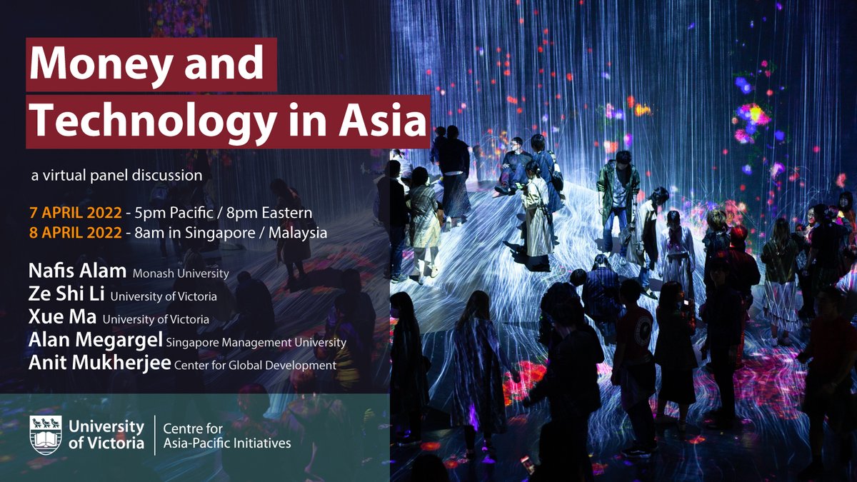 Our upcoming panel will examine new financial technologies, monetary systems, and forms of banking in Asia: bit.ly/3uhVkJV
