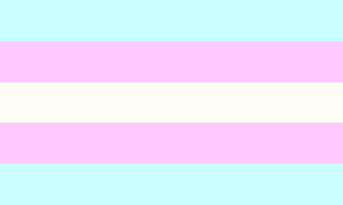 Today's pride flag colorpicked from Animal Crossing is the trans flag colorpicked from Genji!